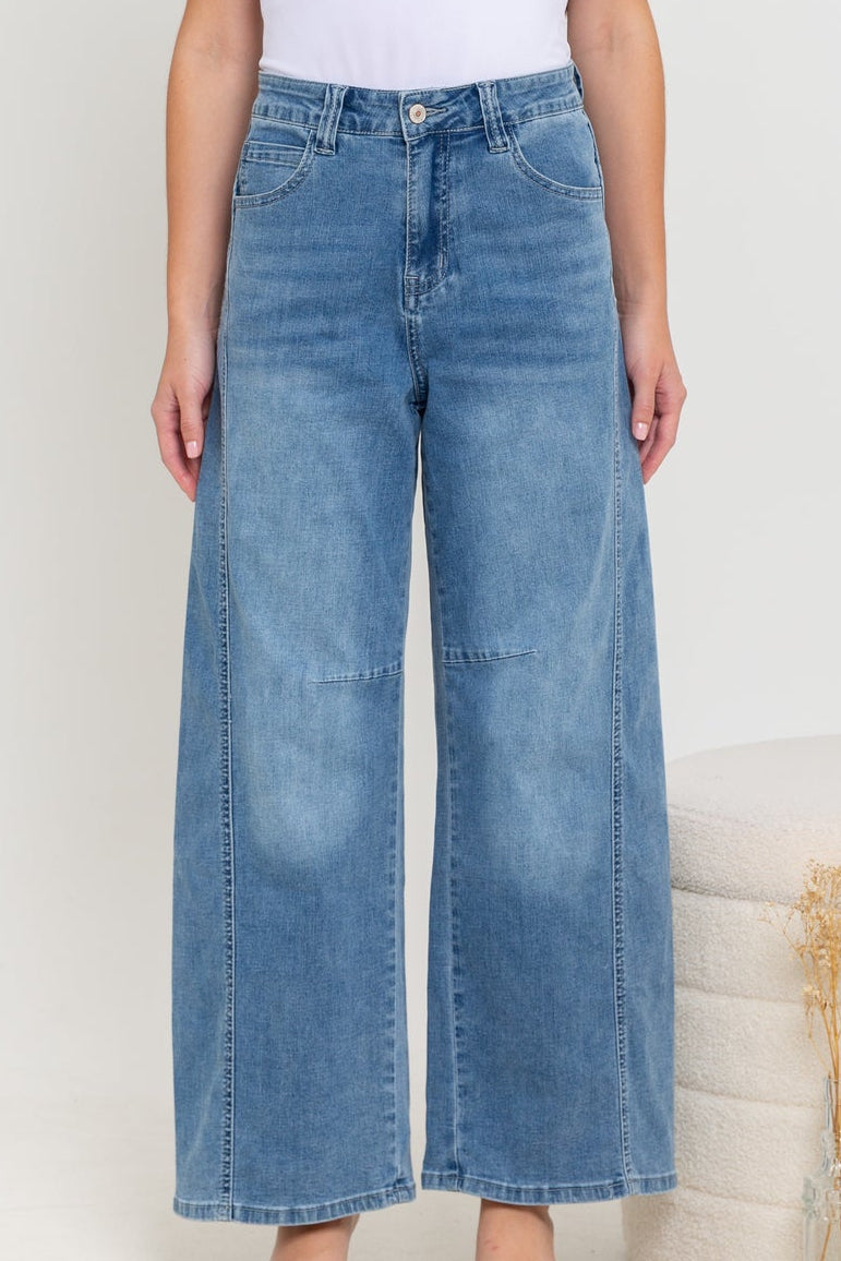 Wide Leg Light Blue Jeans s426