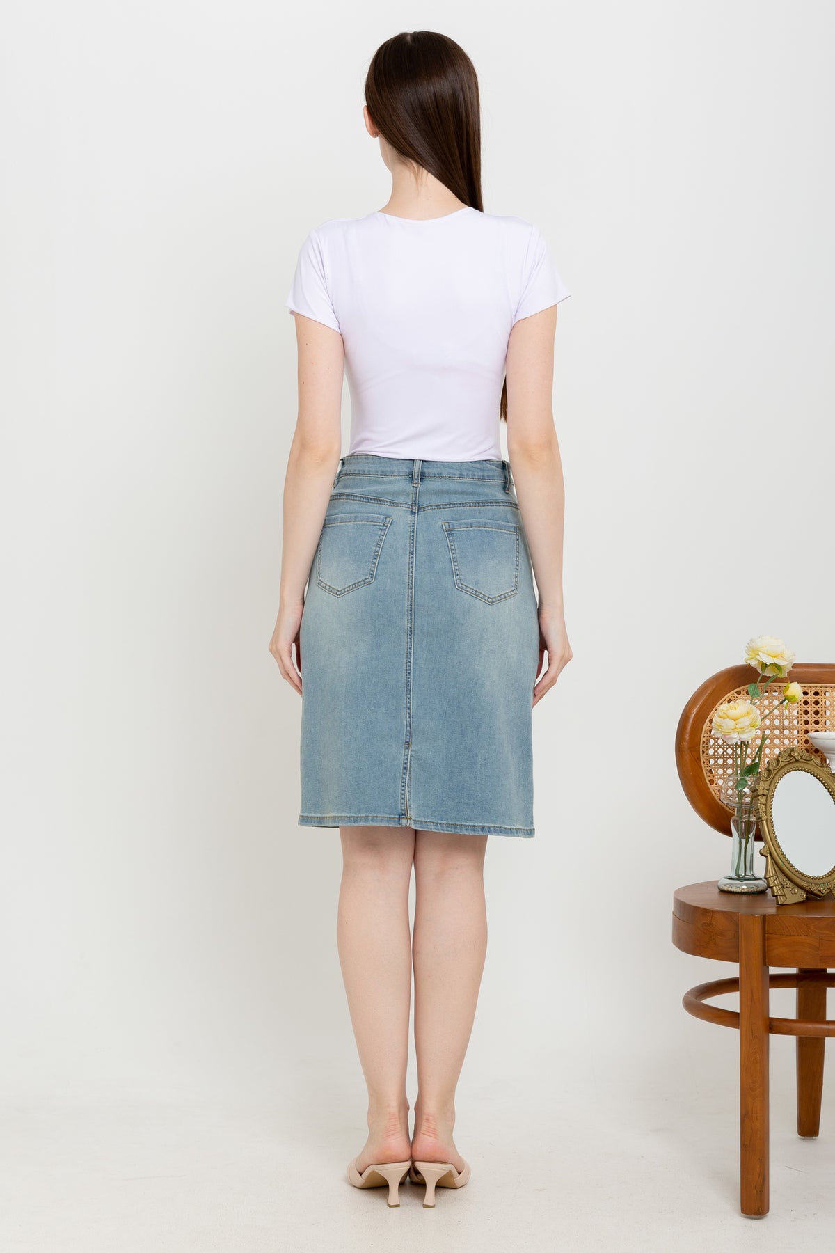 Skirt Light Blue Jeans s432