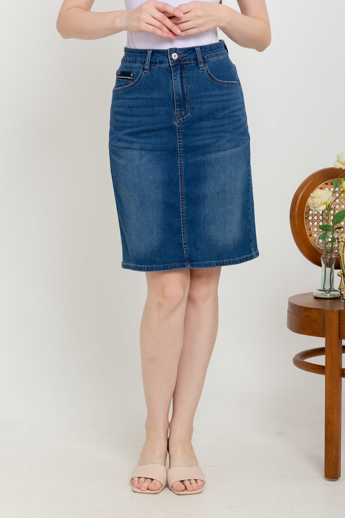 Skirt Dark Blue Jeans s428