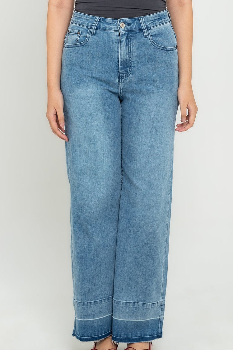 Wide Leg Light Blue Jeans s477