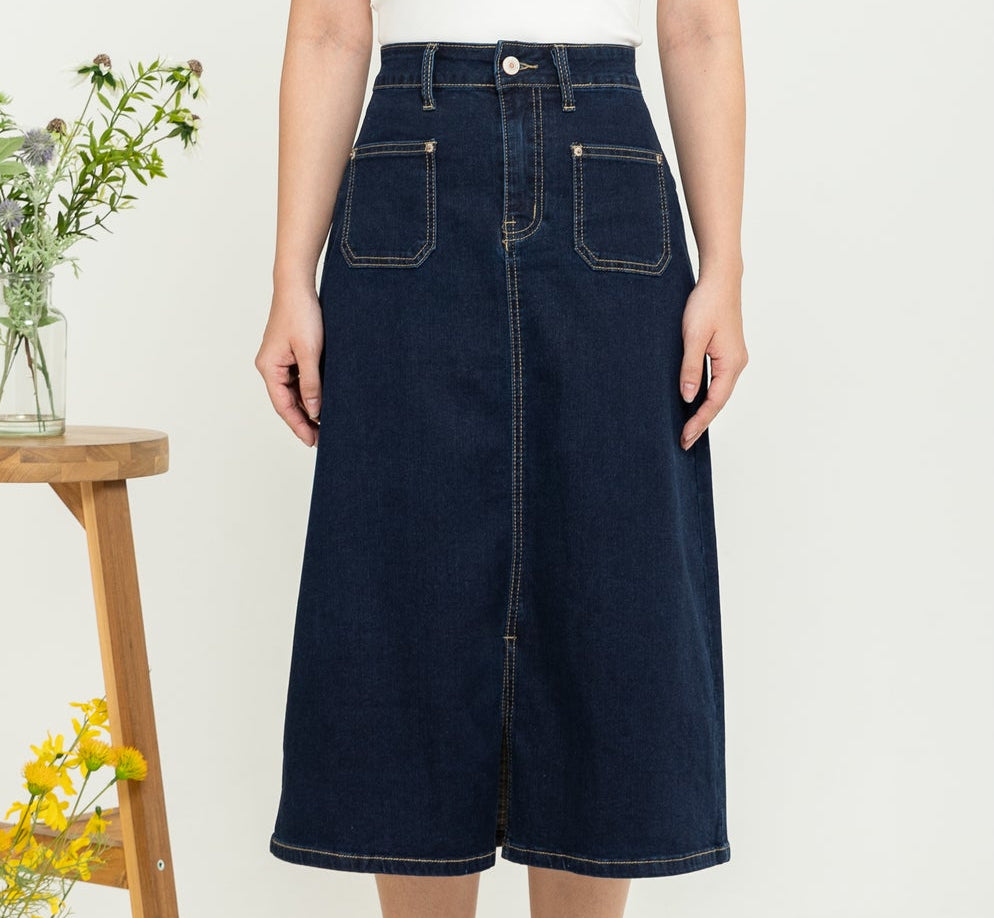 Skirt Dark Blue Jeans s384