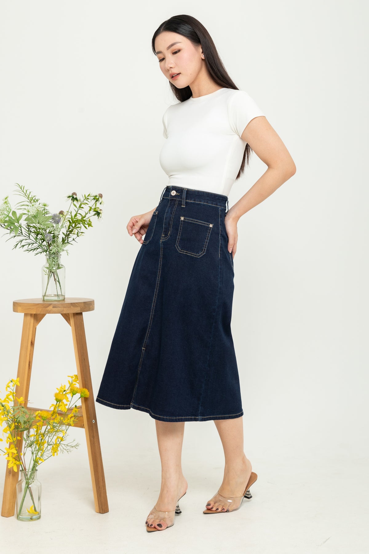 Skirt Dark Blue Jeans s384