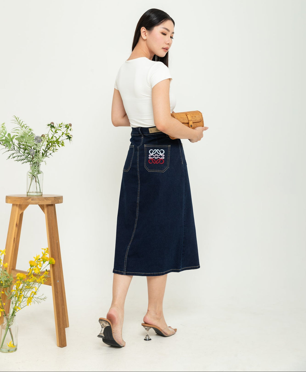 Skirt Dark Blue Jeans s384