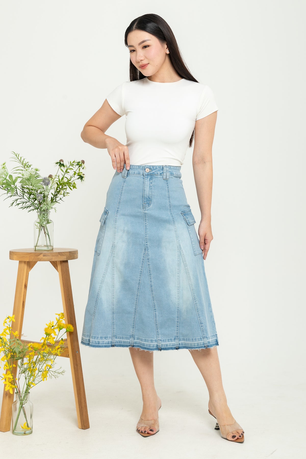 Skirt Light Blue Jeans s370