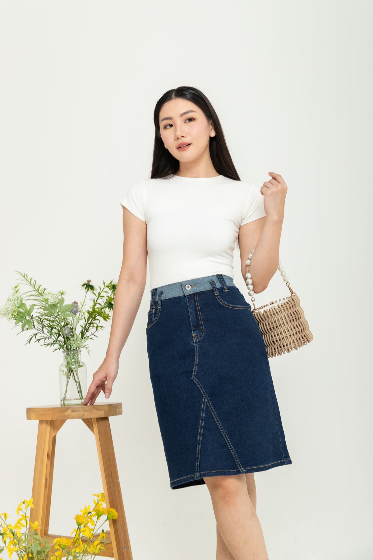 Skirt Dark Blue Jeans s386