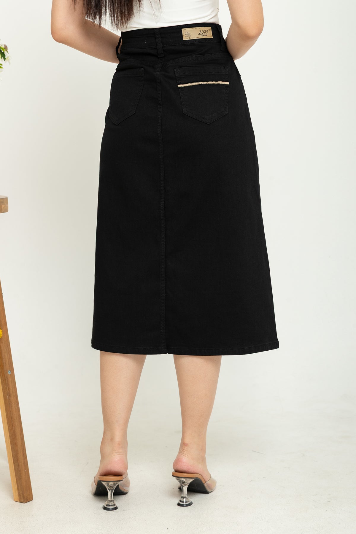 Skirt Black Jeans s387