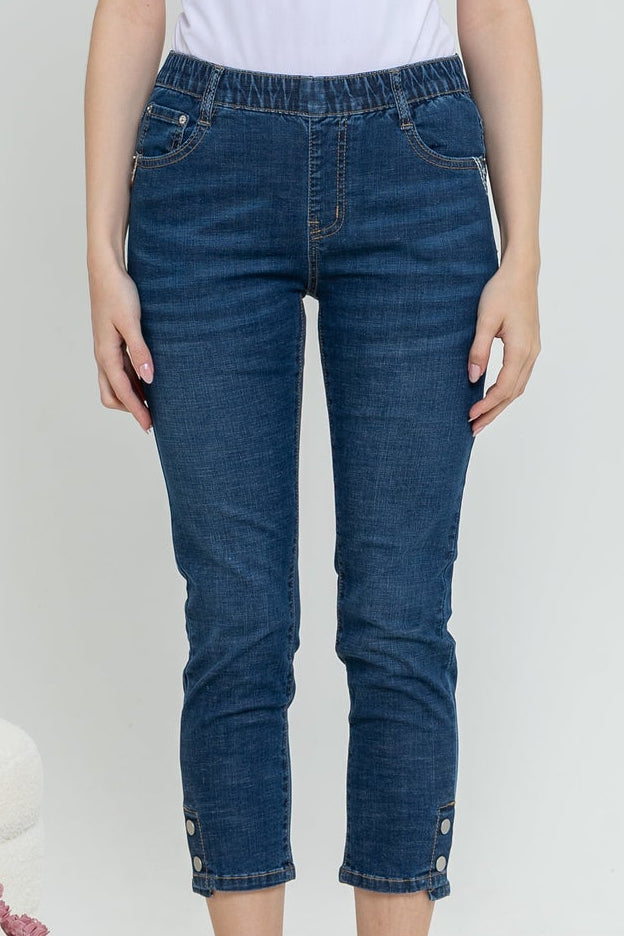 Cropped Dark Blue Jeans s397
