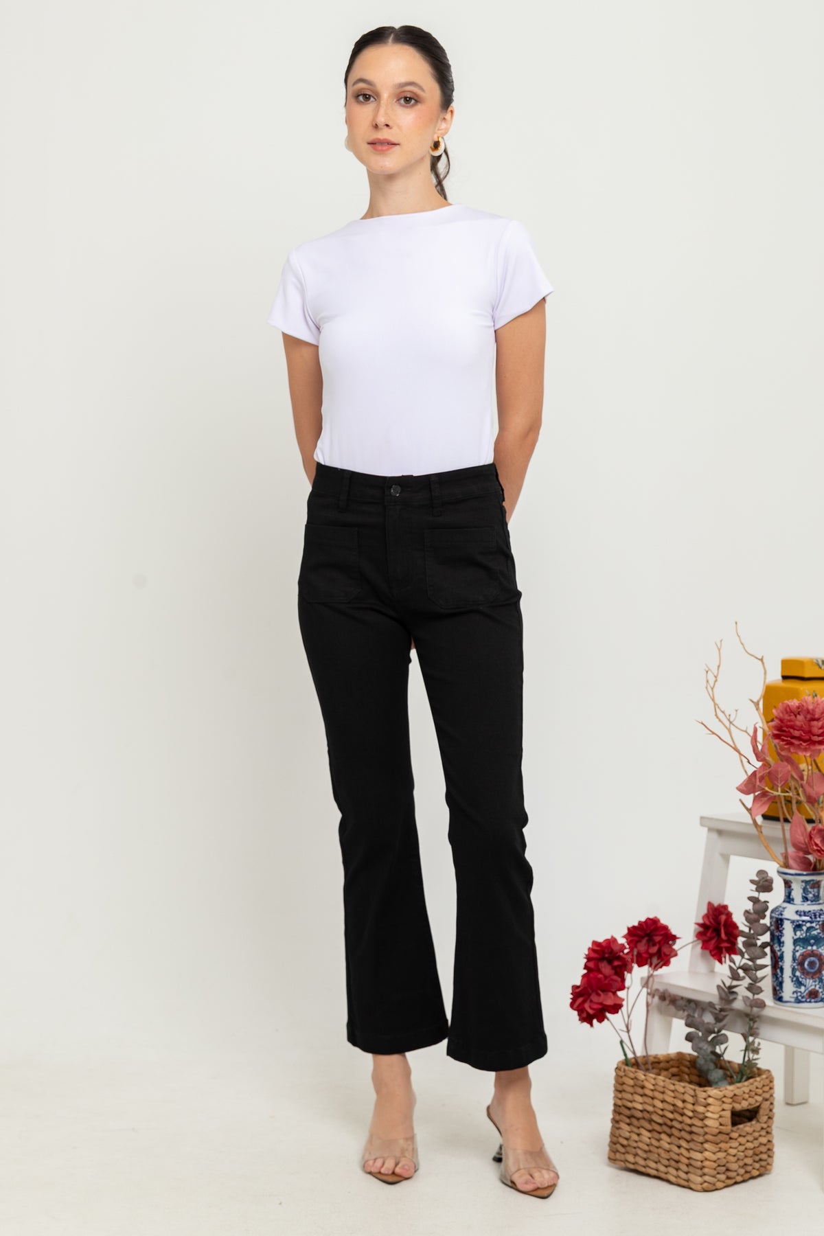 Flare Black Jeans c151