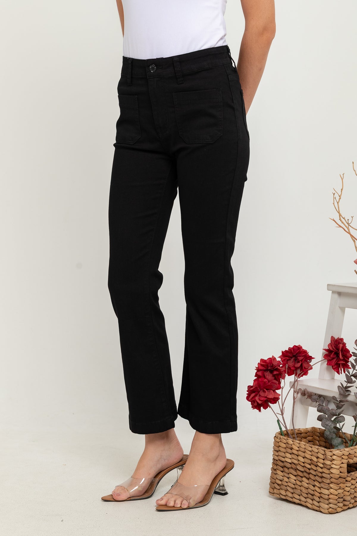 Flare Black Jeans c151