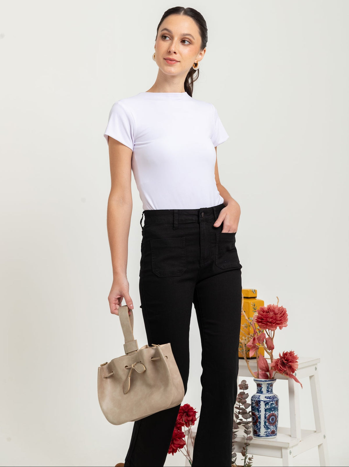 Flare Black Jeans c151