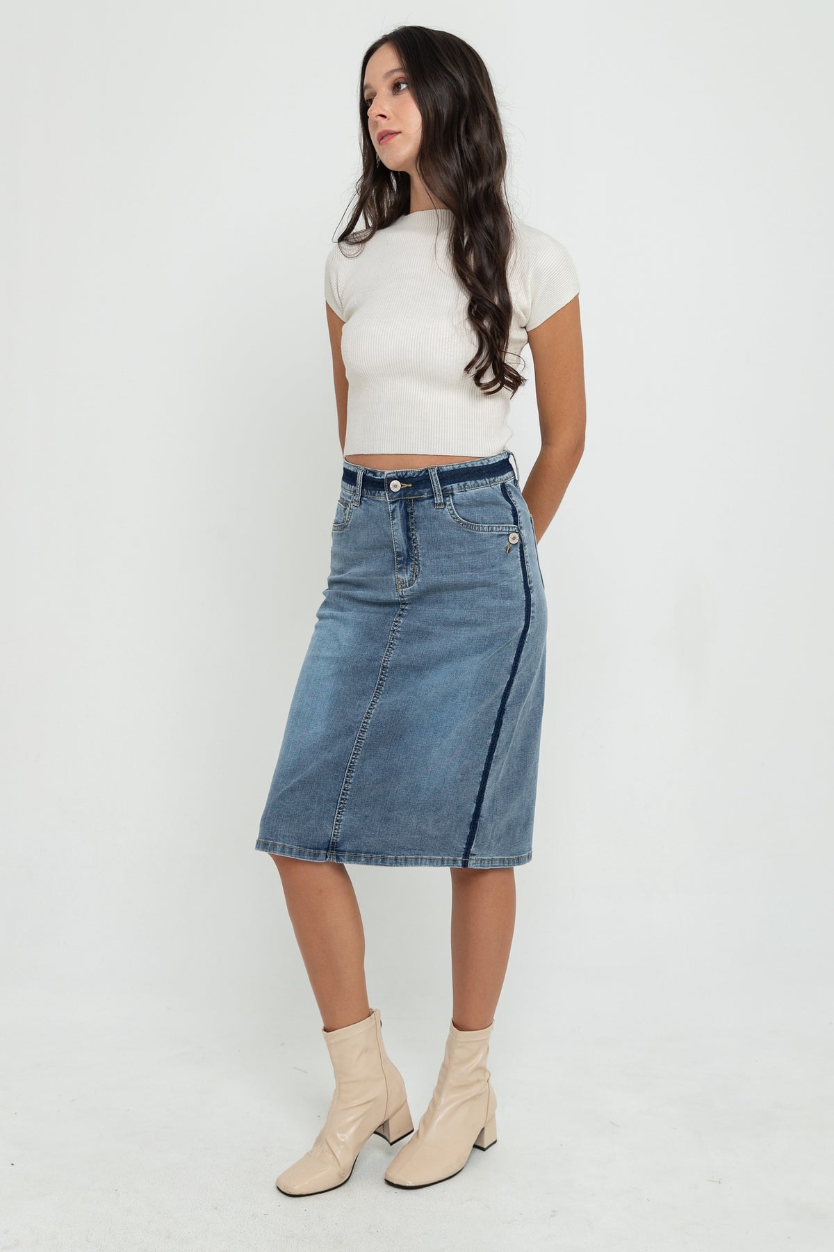 Skirt Blue Jeans c163