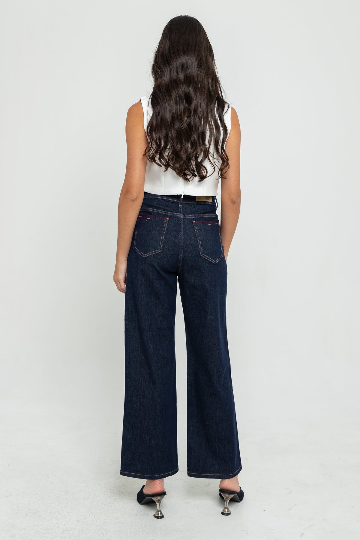 Wide Leg Dark Blue Jeans s450