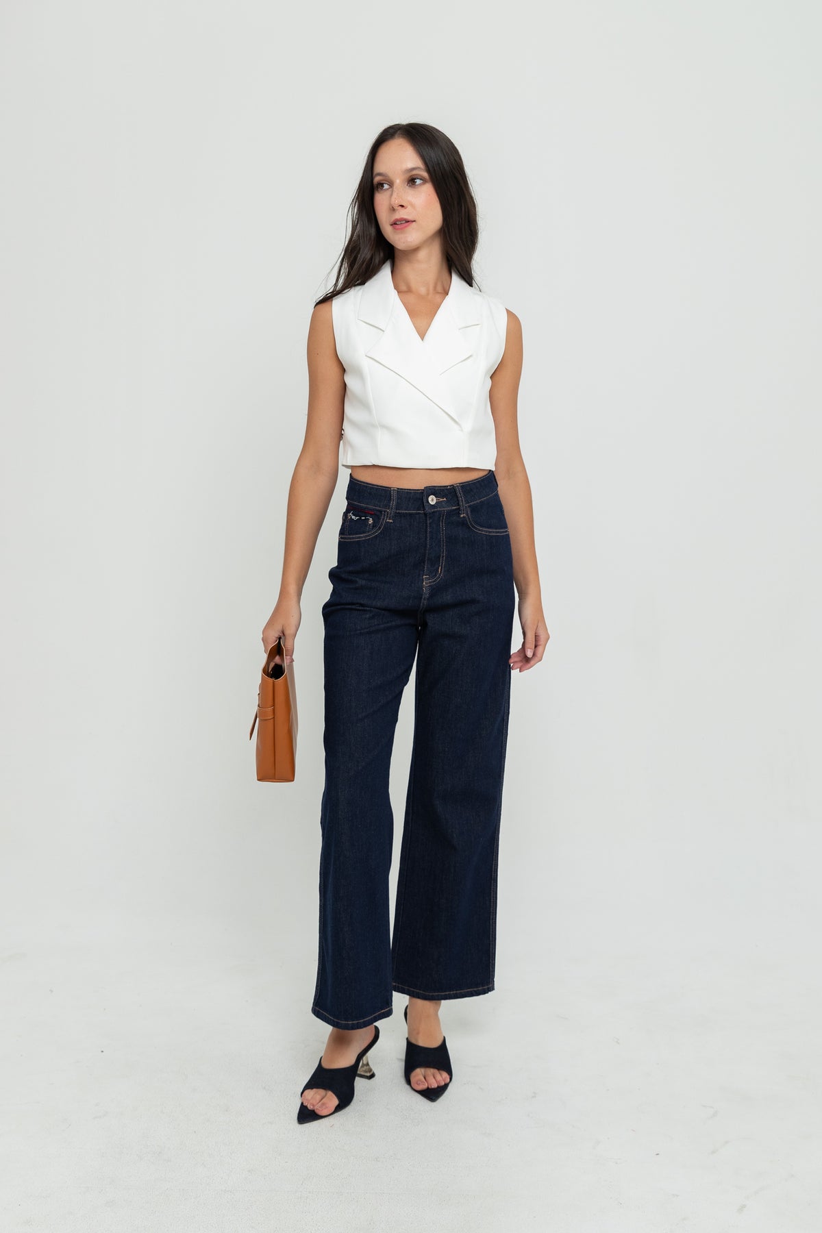 Wide Leg Dark Blue Jeans s450