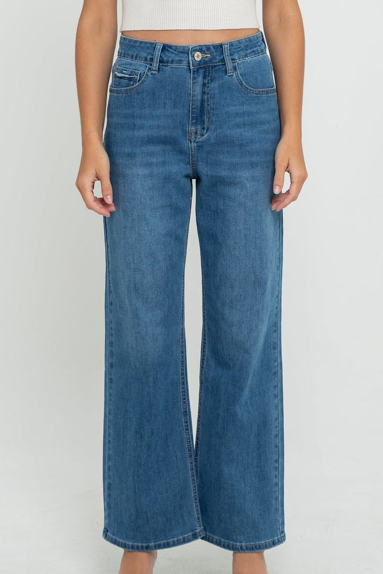 Wide Leg Light Blue Jeans s448