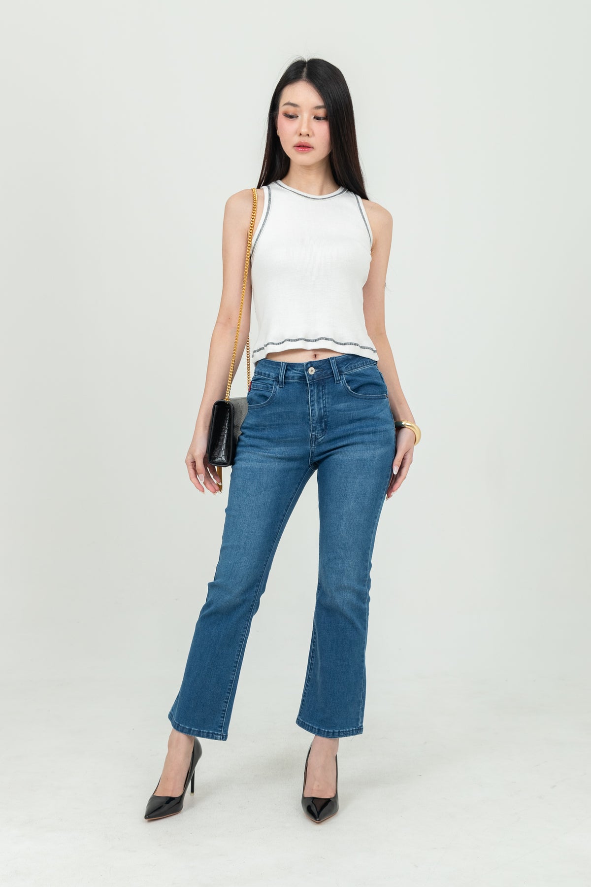 Flare Dark Blue Jeans s458