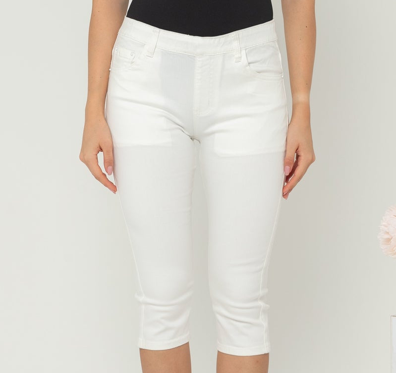 Capri White Jeans s335