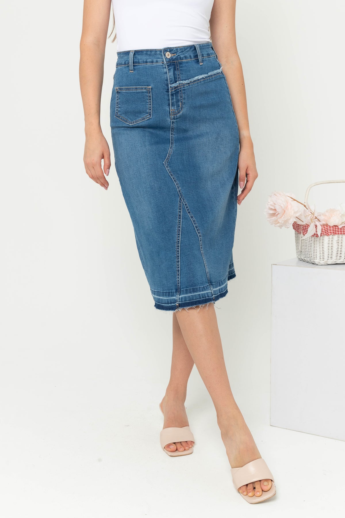 Skirt Blue Jeans s349