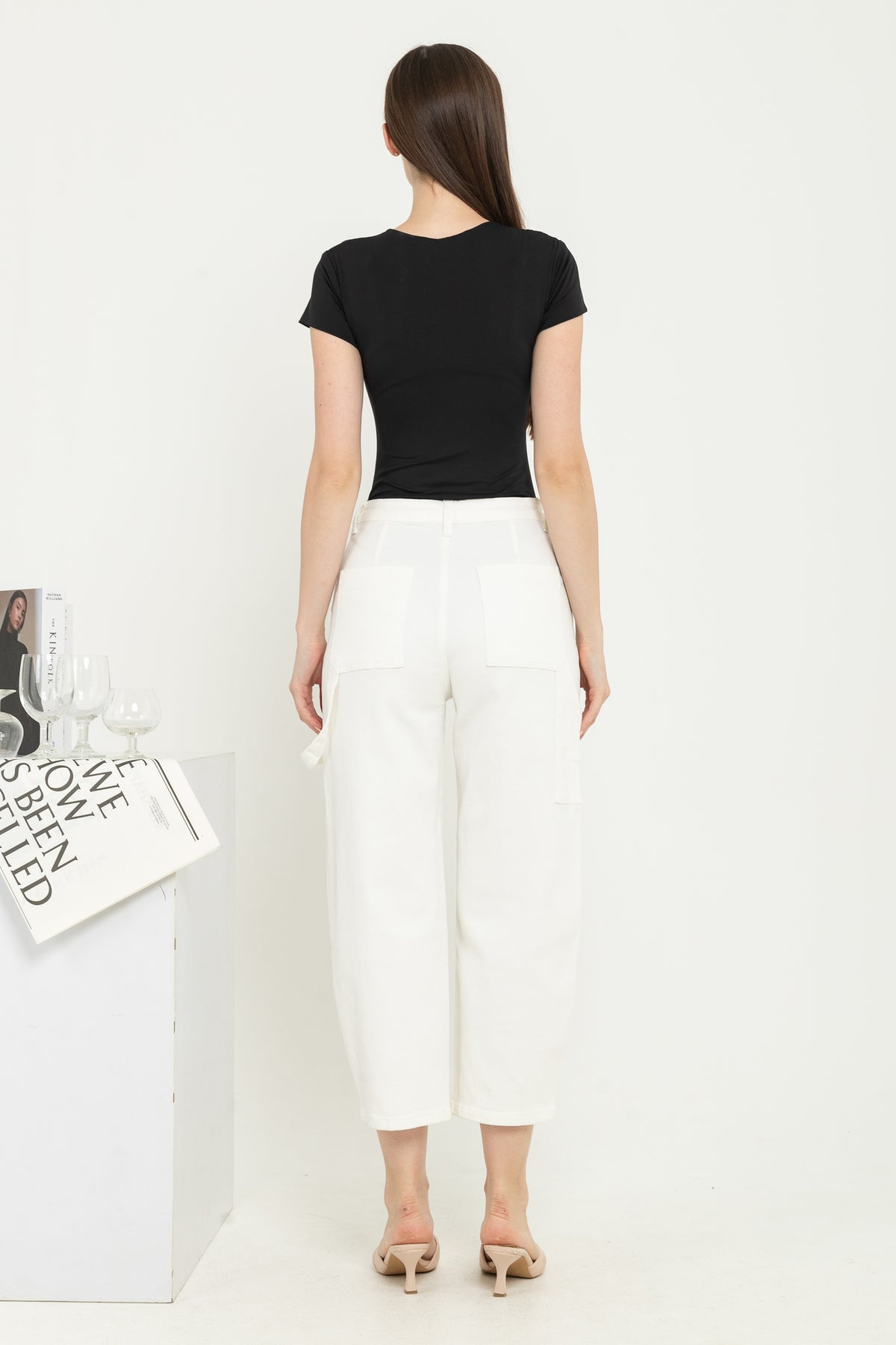 Barrel White Jeans s374-1