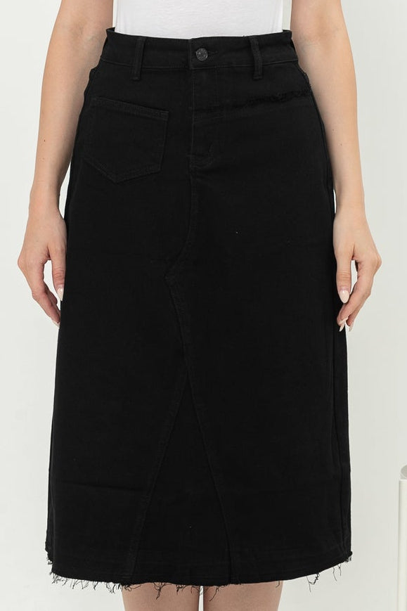 Skirt Black Jeans s342