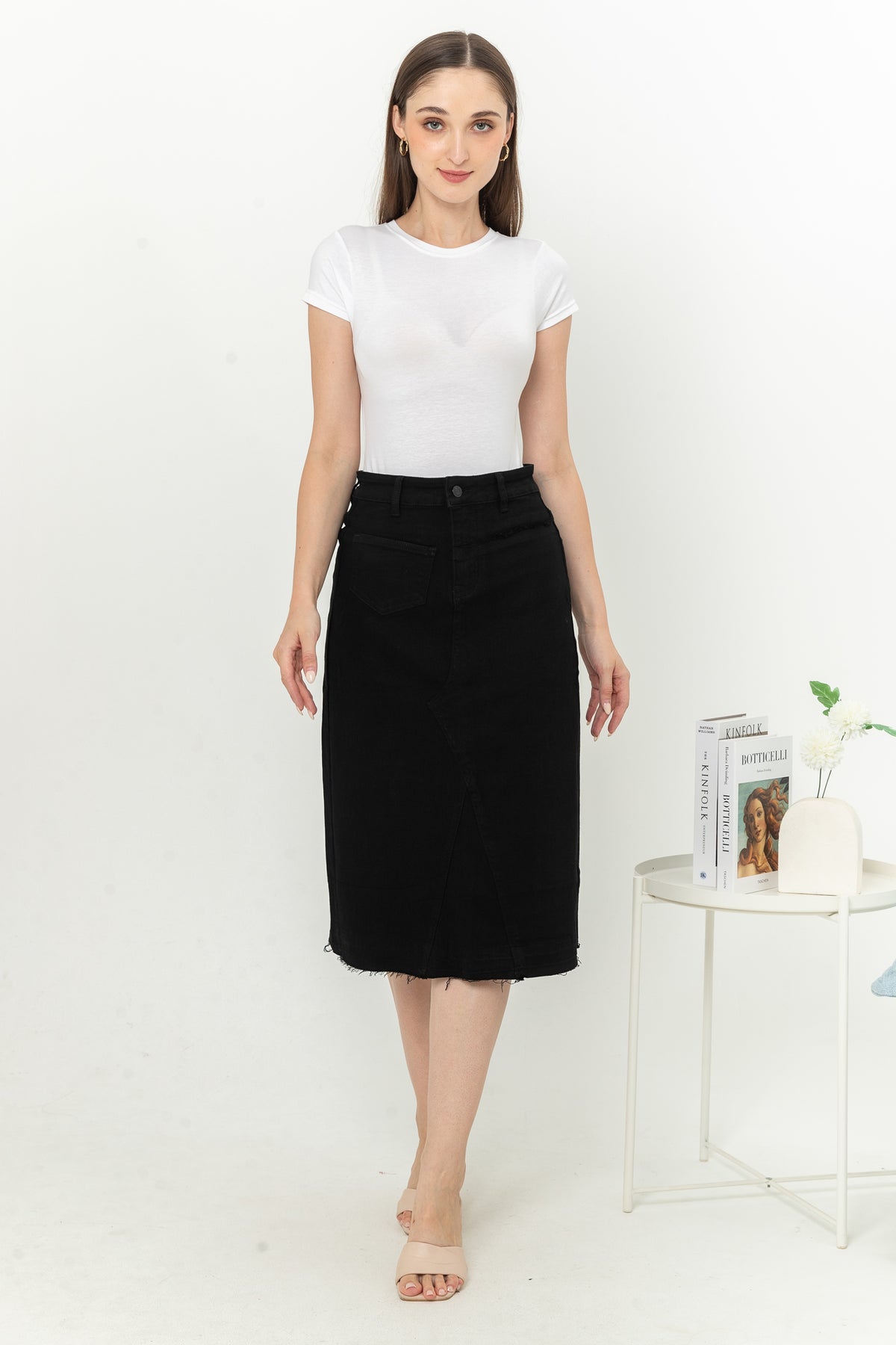 Skirt Black Jeans s322
