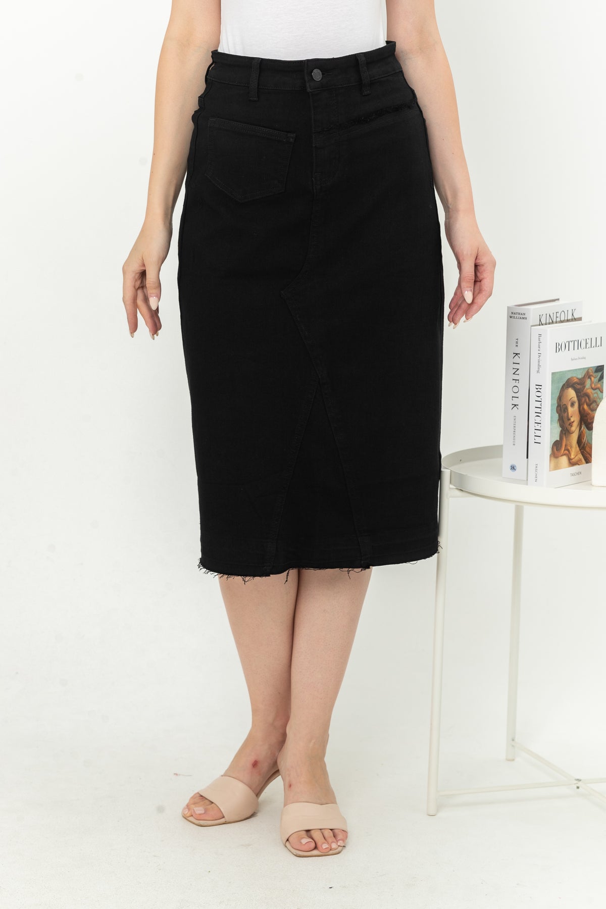 Skirt Black Jeans s322