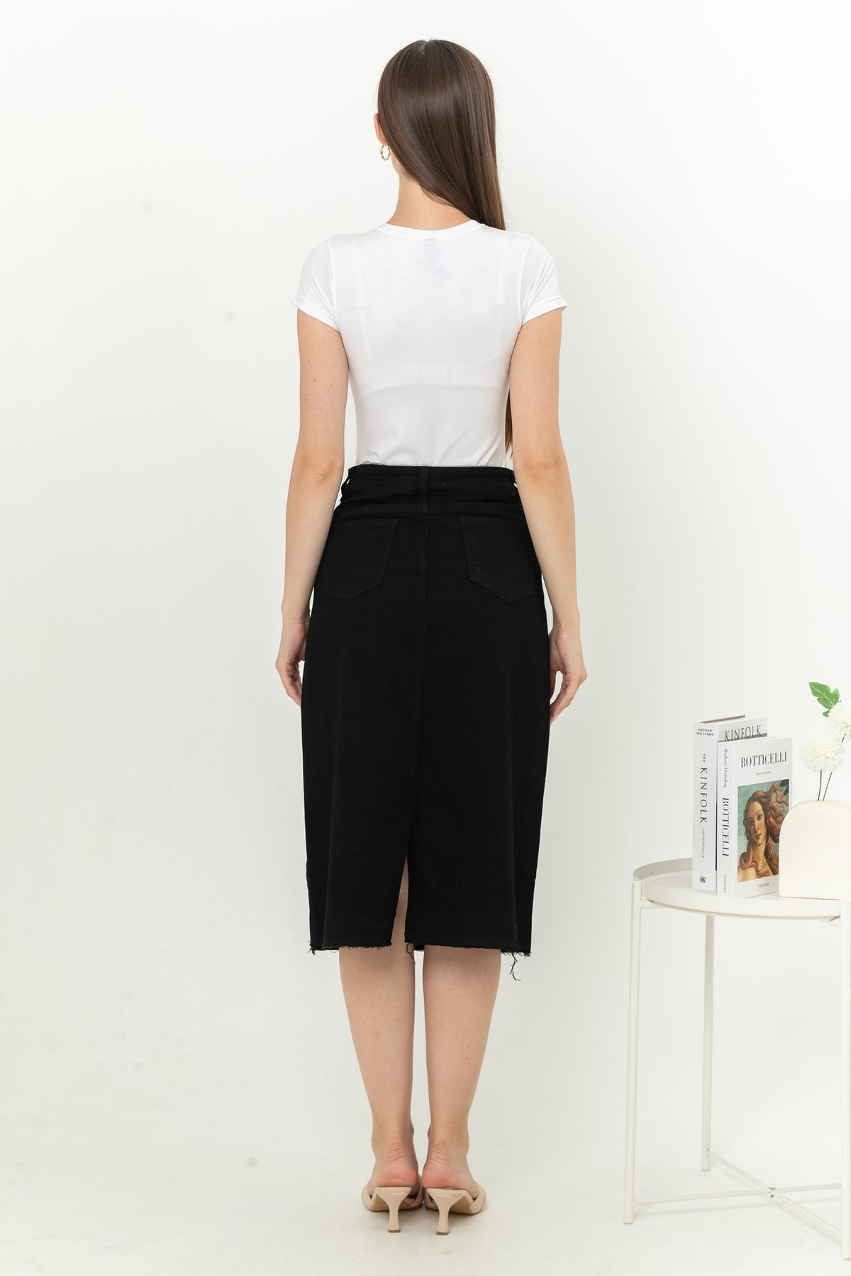 Skirt Black Jeans s322