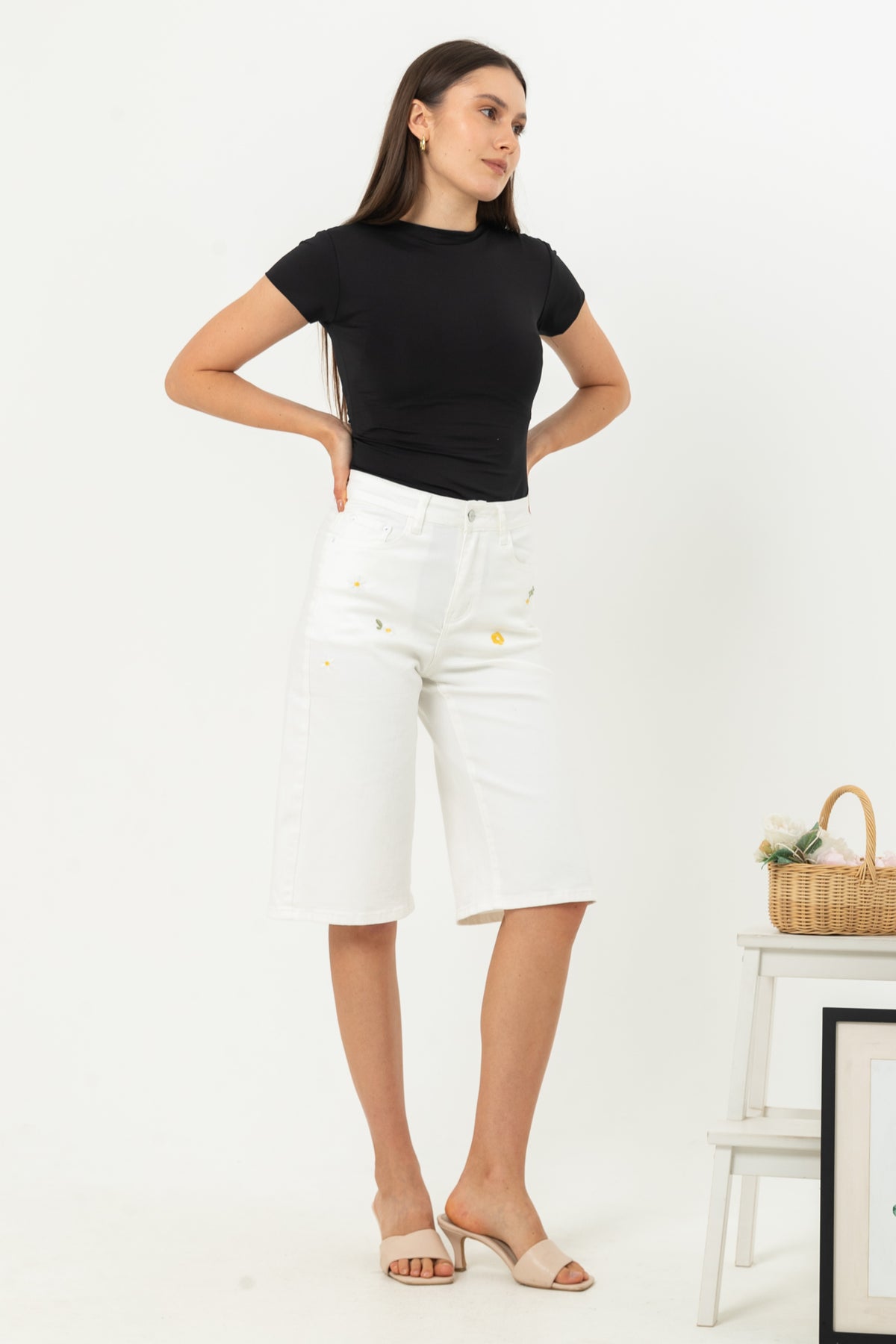 Jorts White Jeans s363