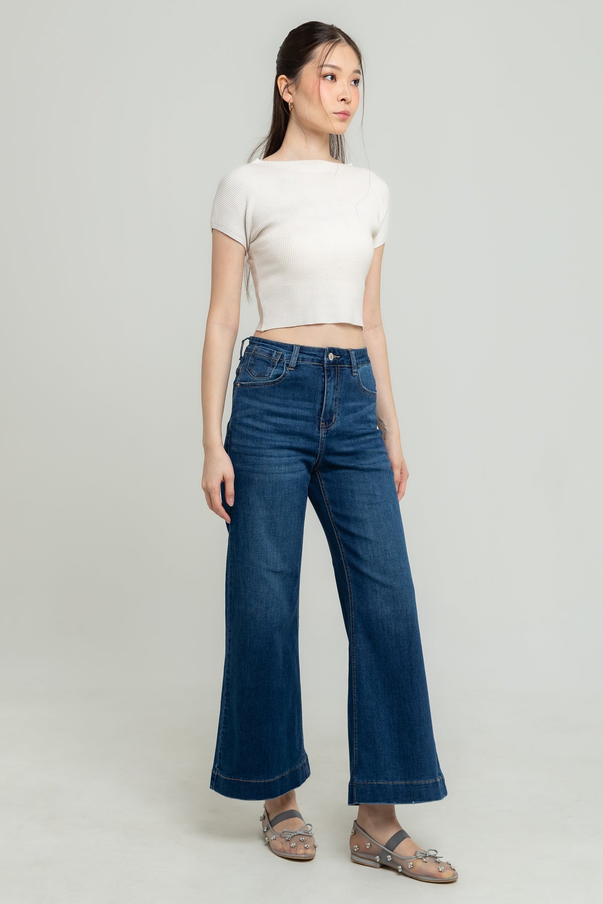 Flare Dark Blue Jeans c186