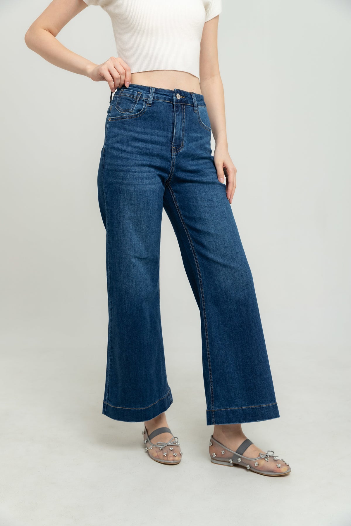 Flare Dark Blue Jeans c186