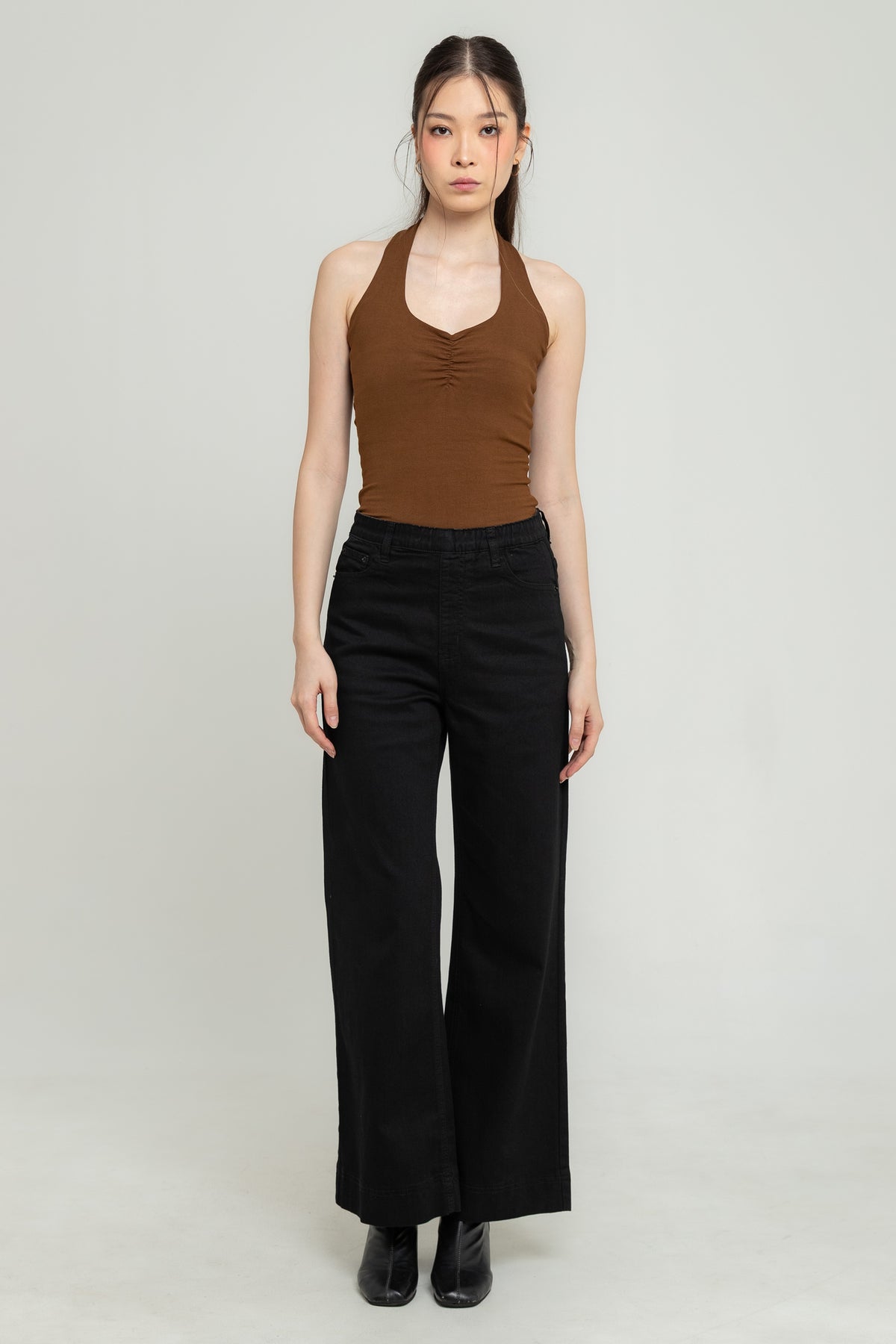 Wide Leg Black Jeans s483