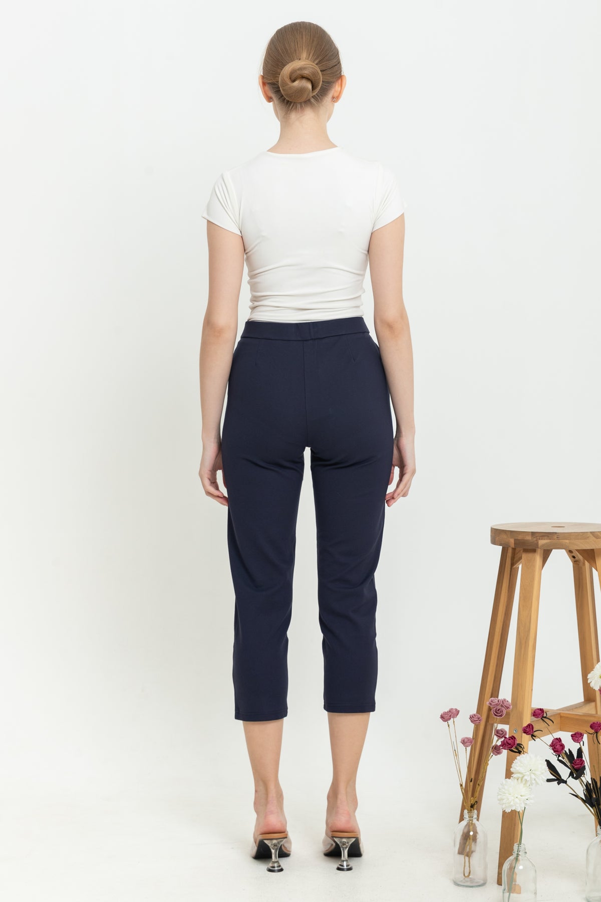 Combed Cotton Cropped Pants n512