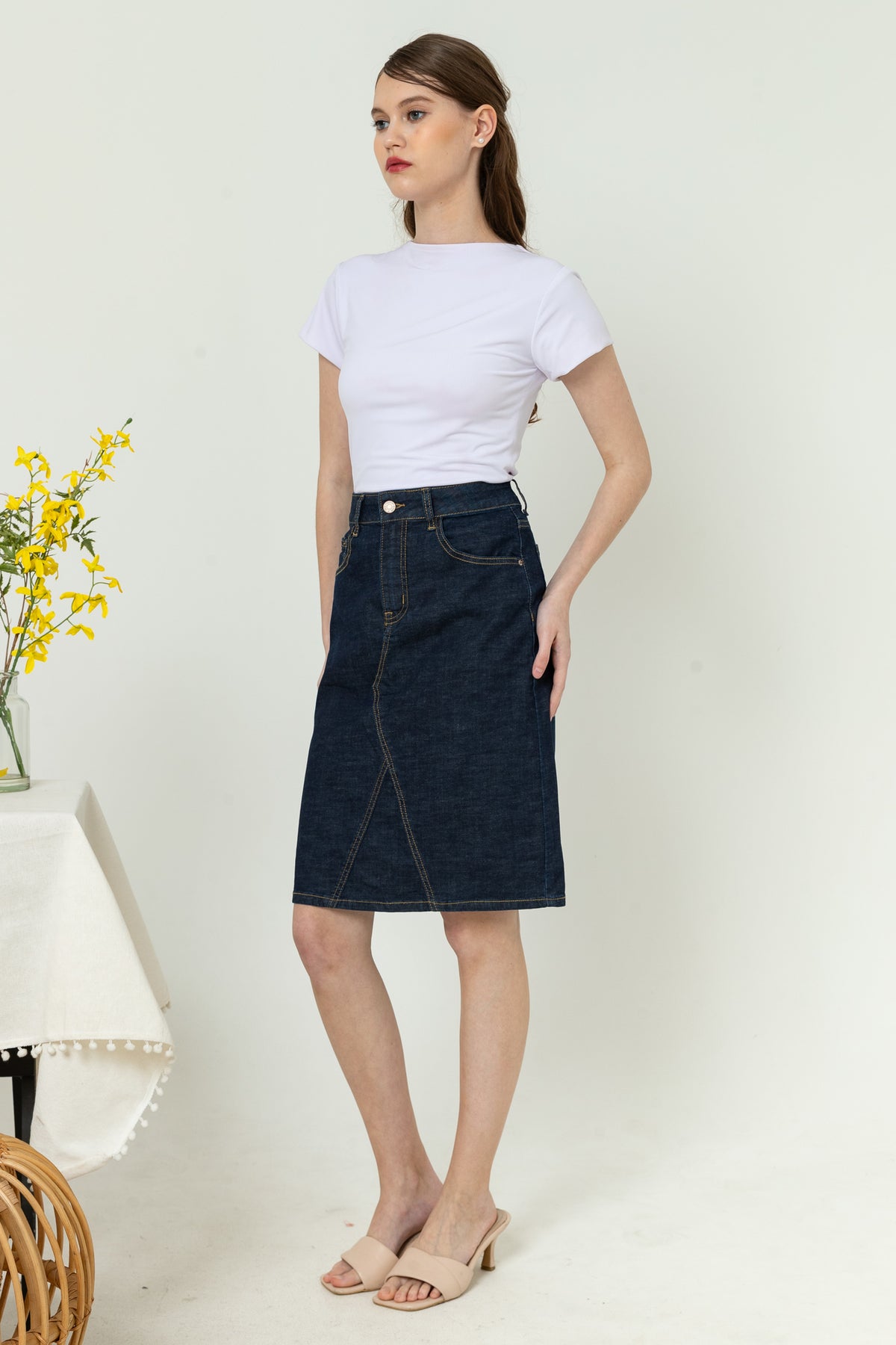 Skirt Dark Blue Jeans s406