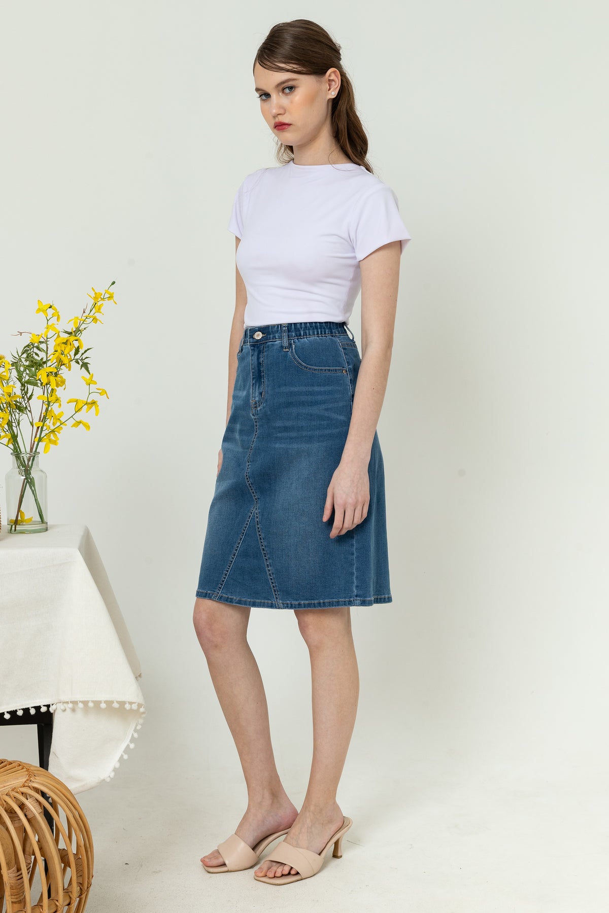 Skirt Blue Jeans s419