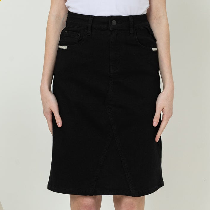 Skirt Black Jeans s410