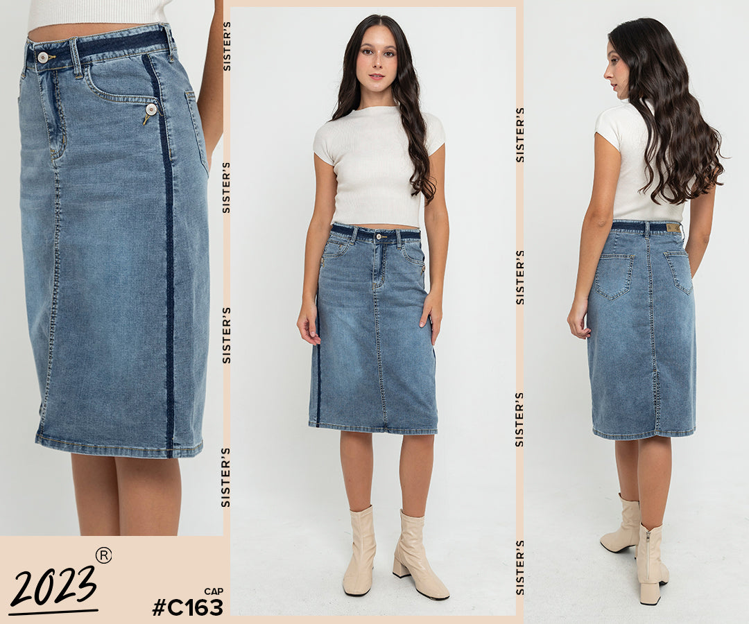Skirt Blue Jeans c163