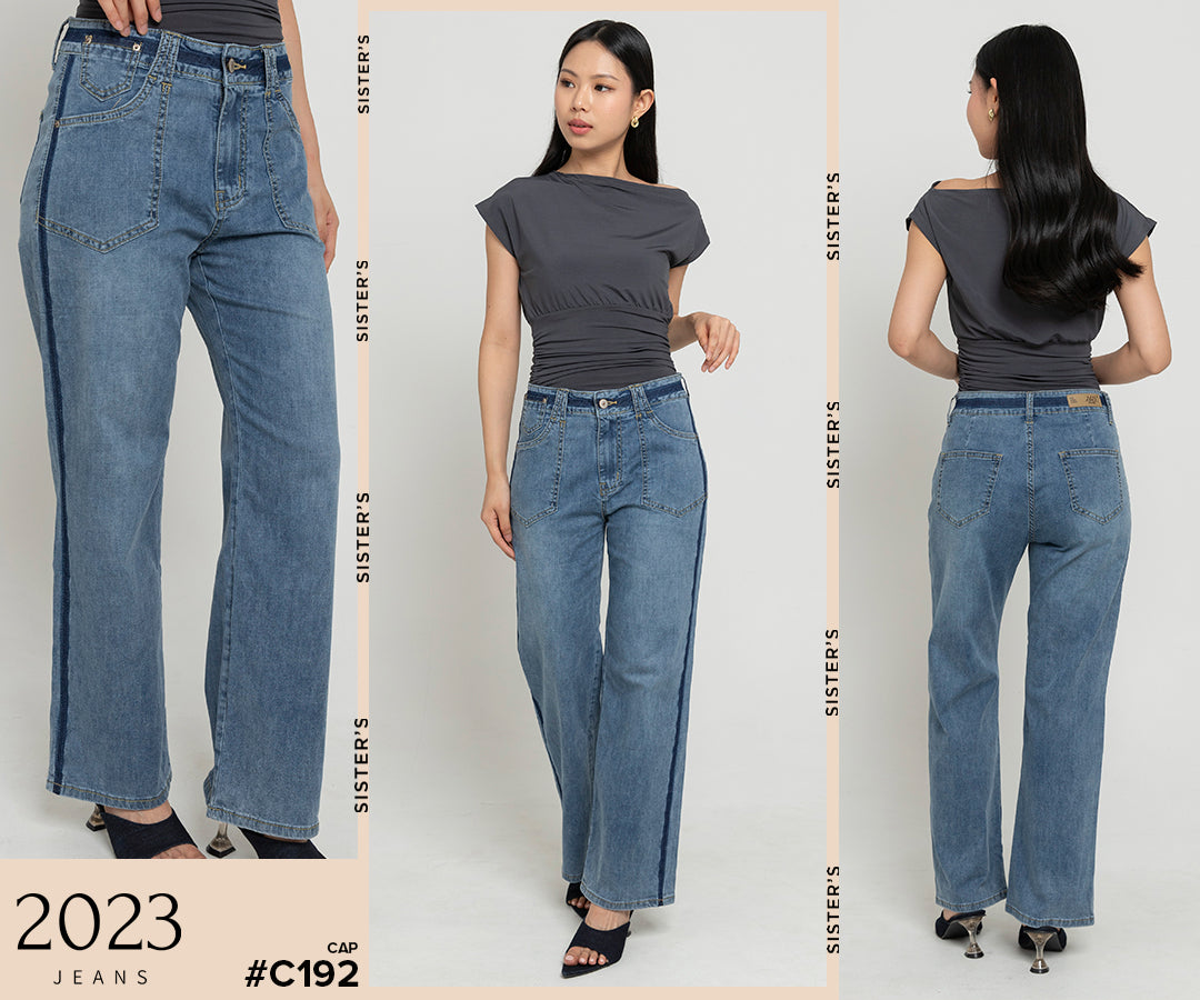 Straight Light Blue Jeans c192