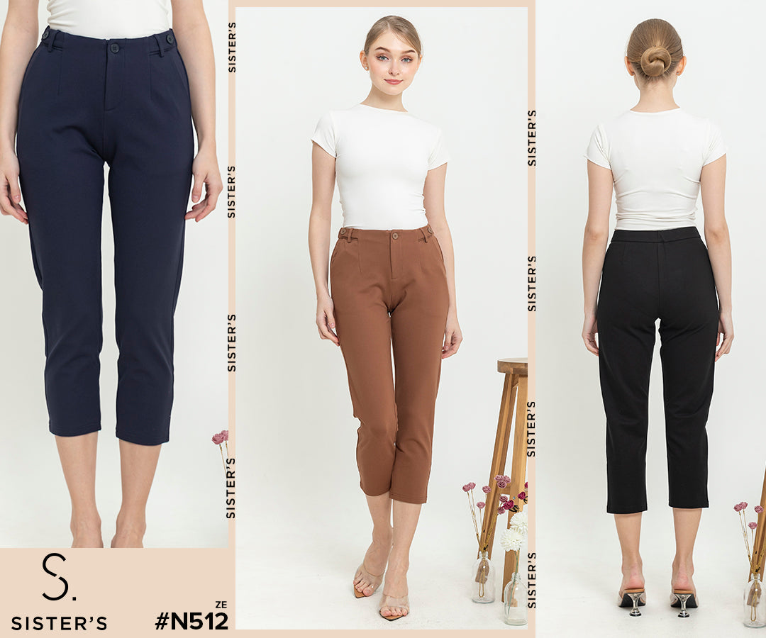 Combed Cotton Cropped Pants n512