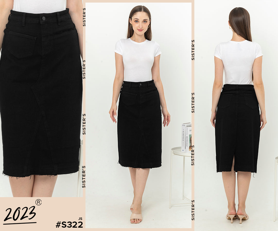 Skirt Black Jeans s322
