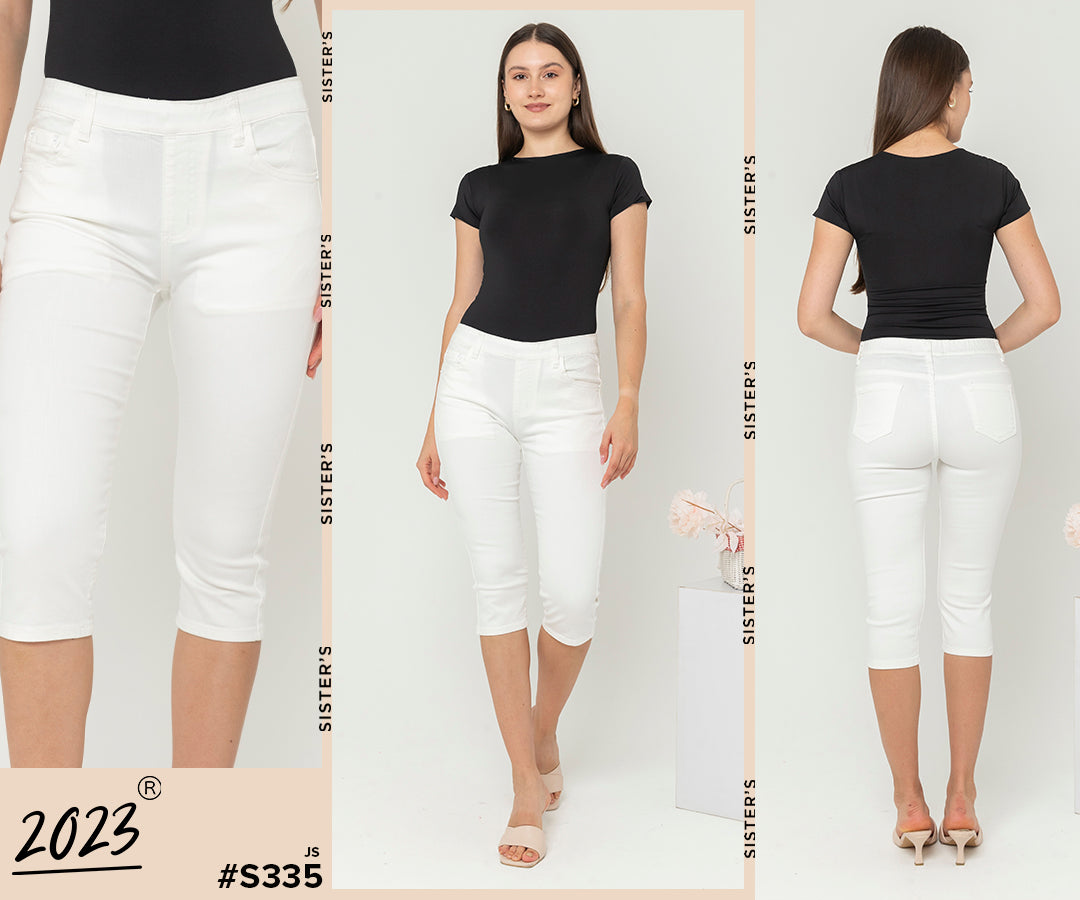 Capri White Jeans s335