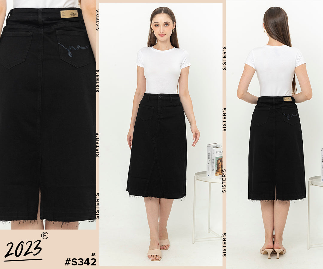 Skirt Black Jeans s342