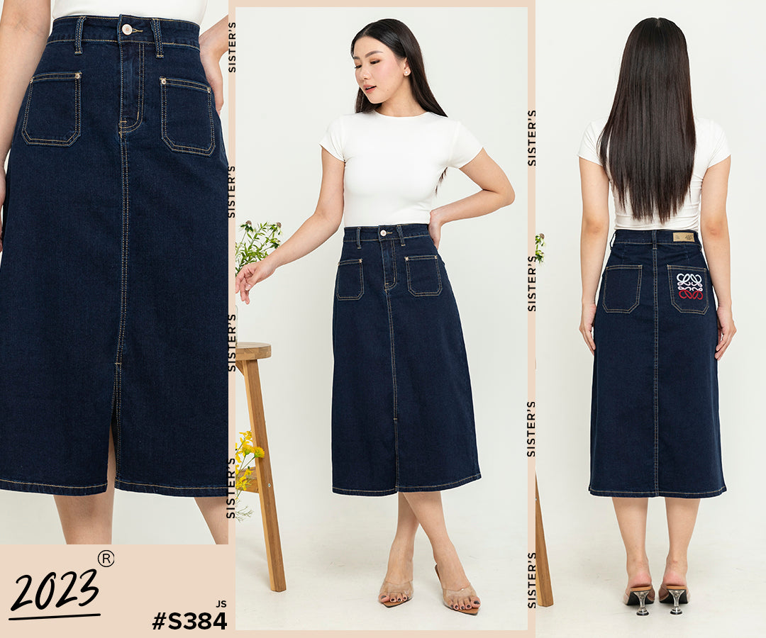 Skirt Dark Blue Jeans s384