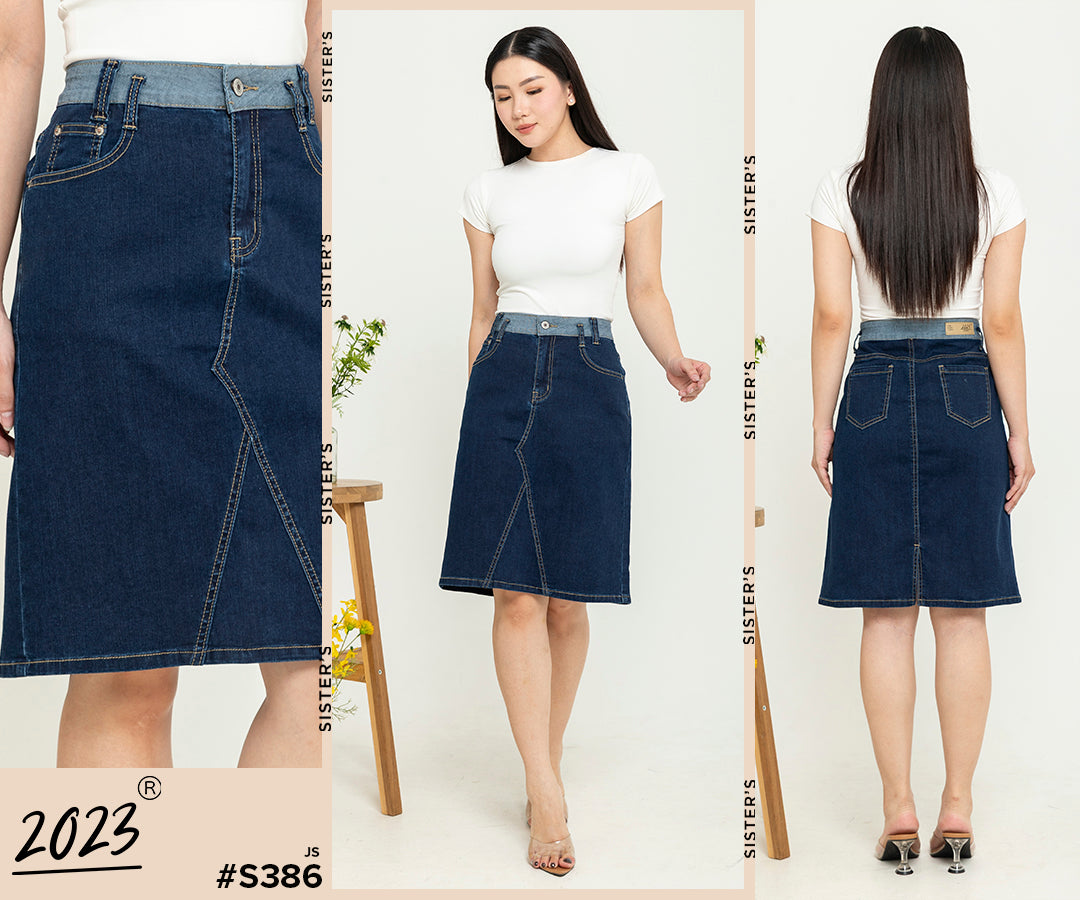 Skirt Dark Blue Jeans s386