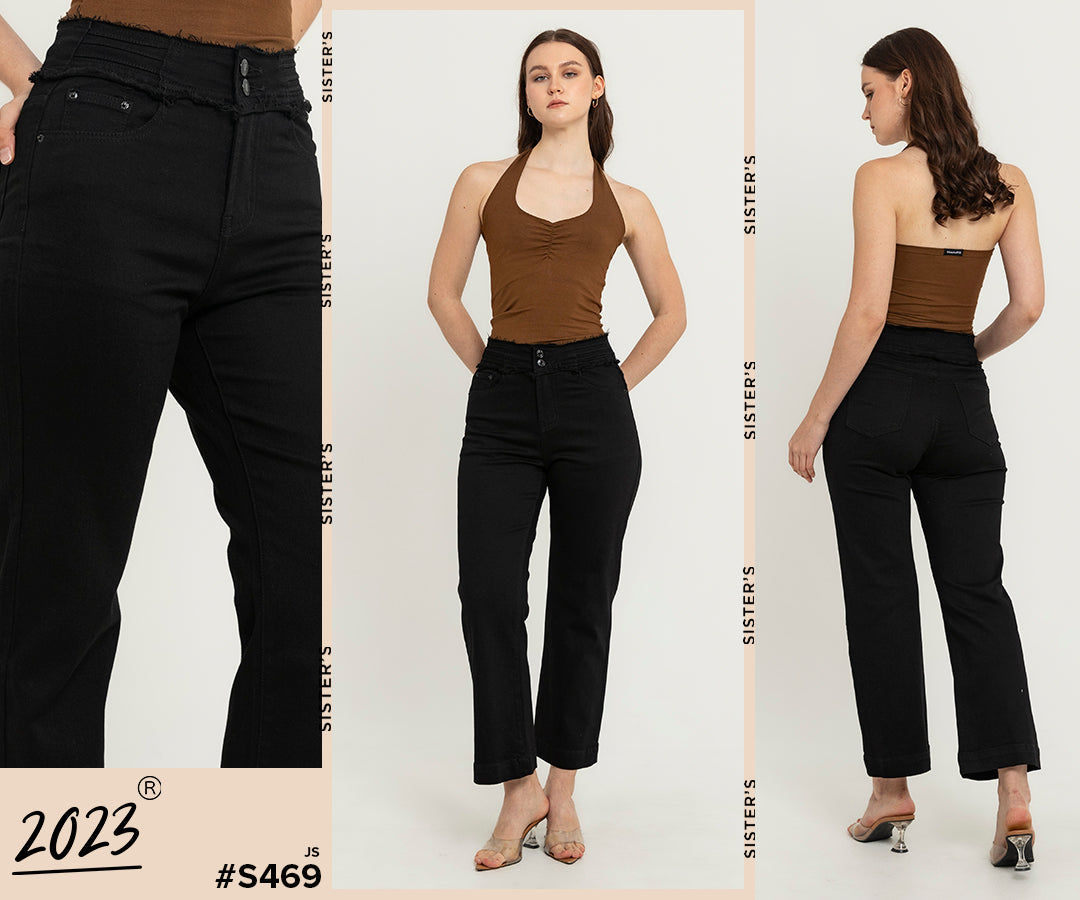 Straight Black Jeans s469