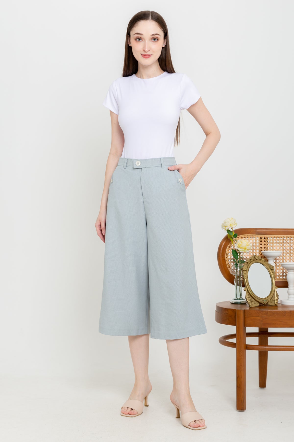 Cotton Culottes Pants n553