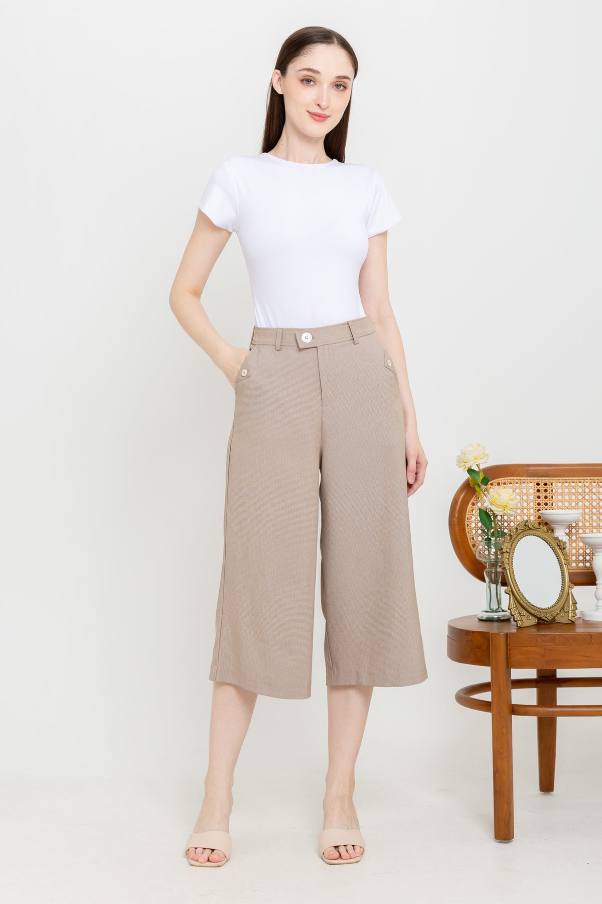 Cotton Culottes Pants n553