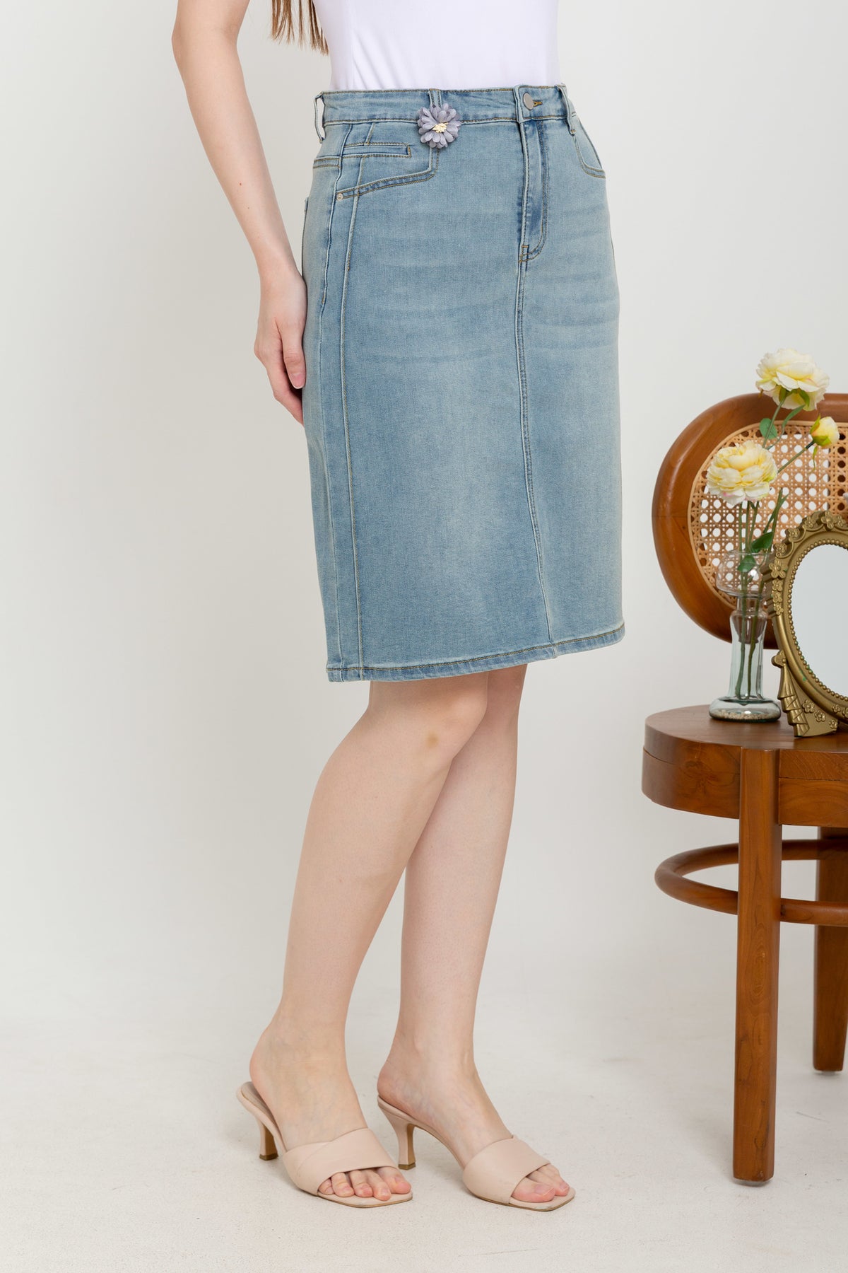 Skirt Light Blue Jeans s432