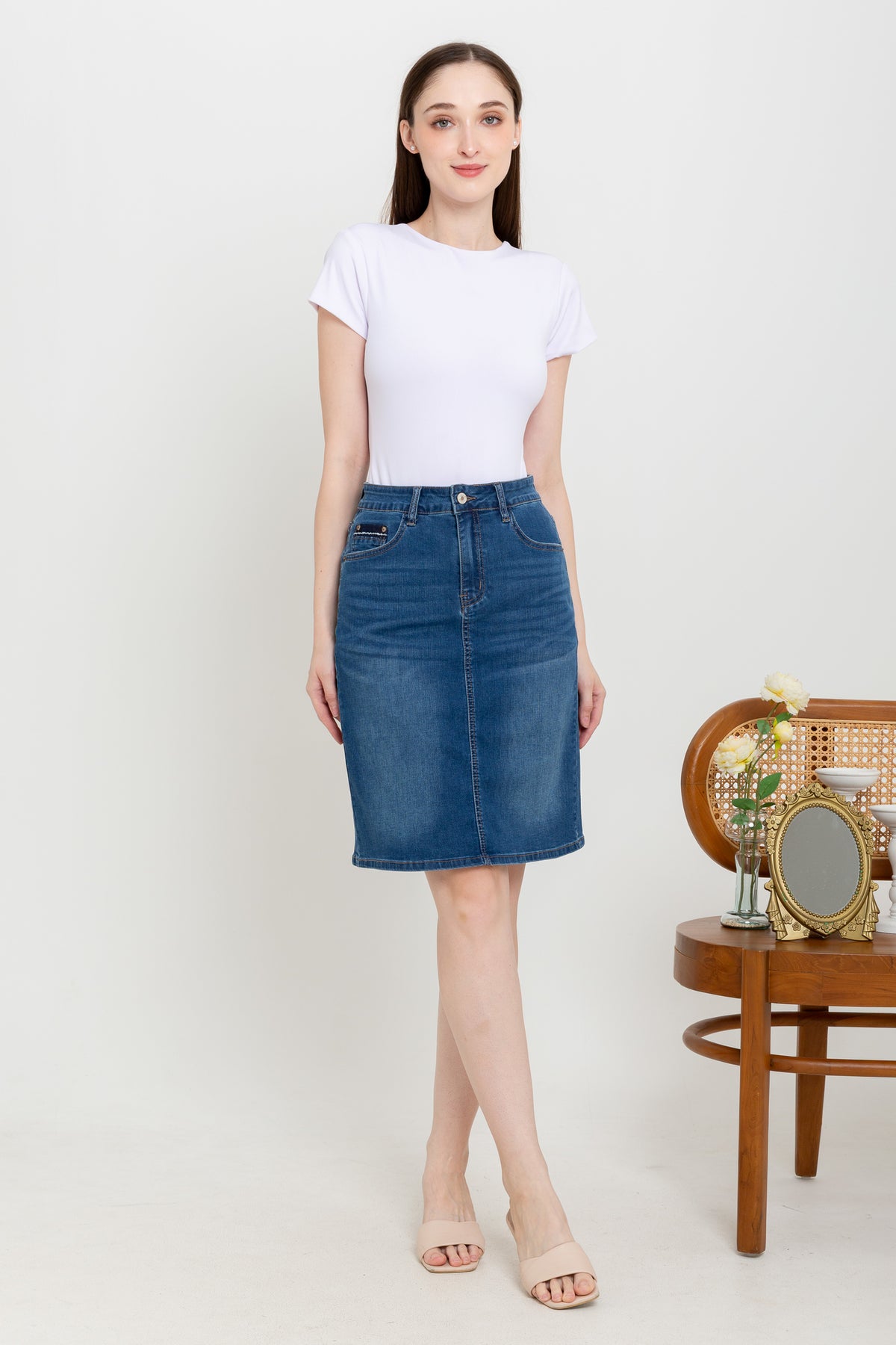 Skirt Dark Blue Jeans s428