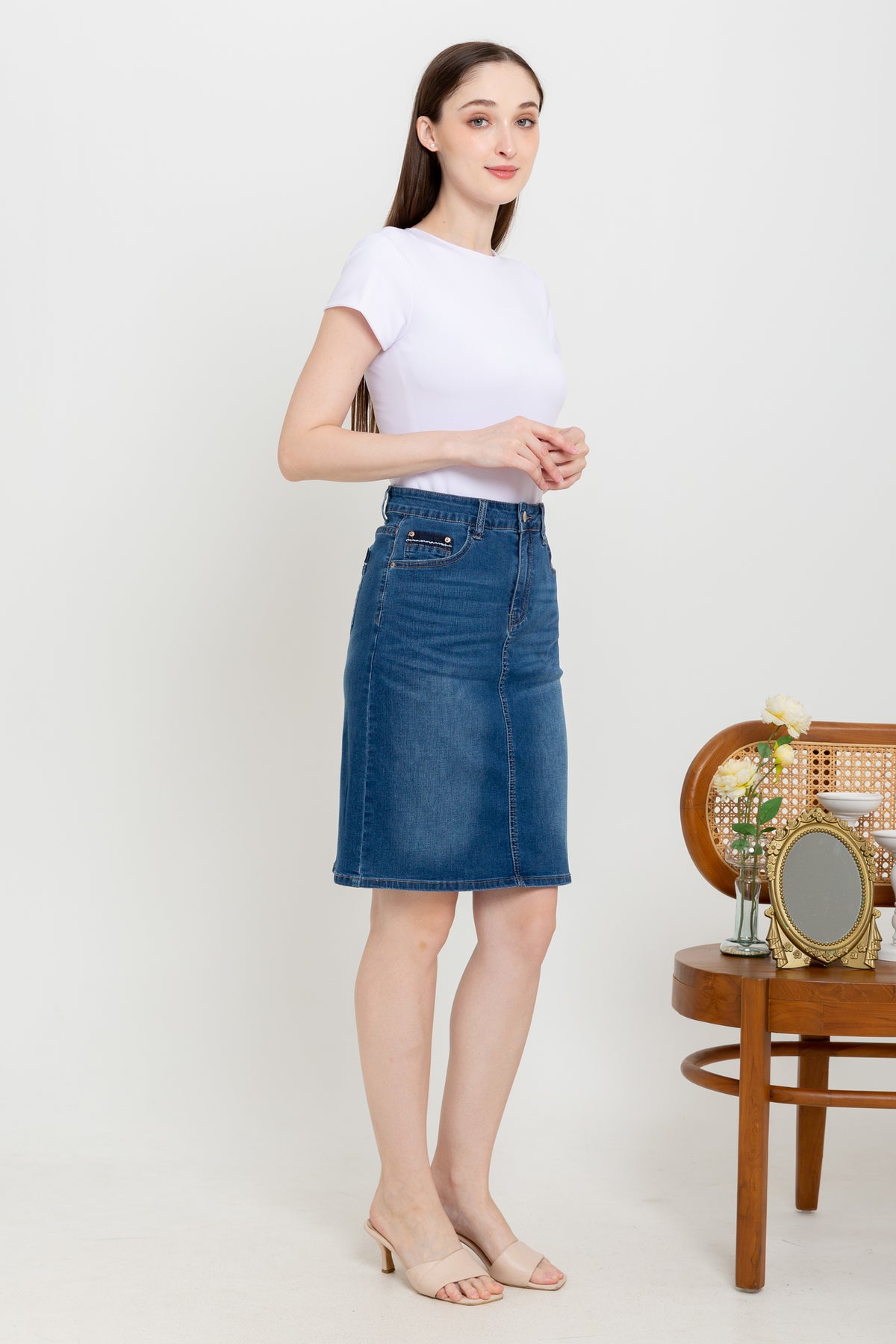 Skirt Dark Blue Jeans s428