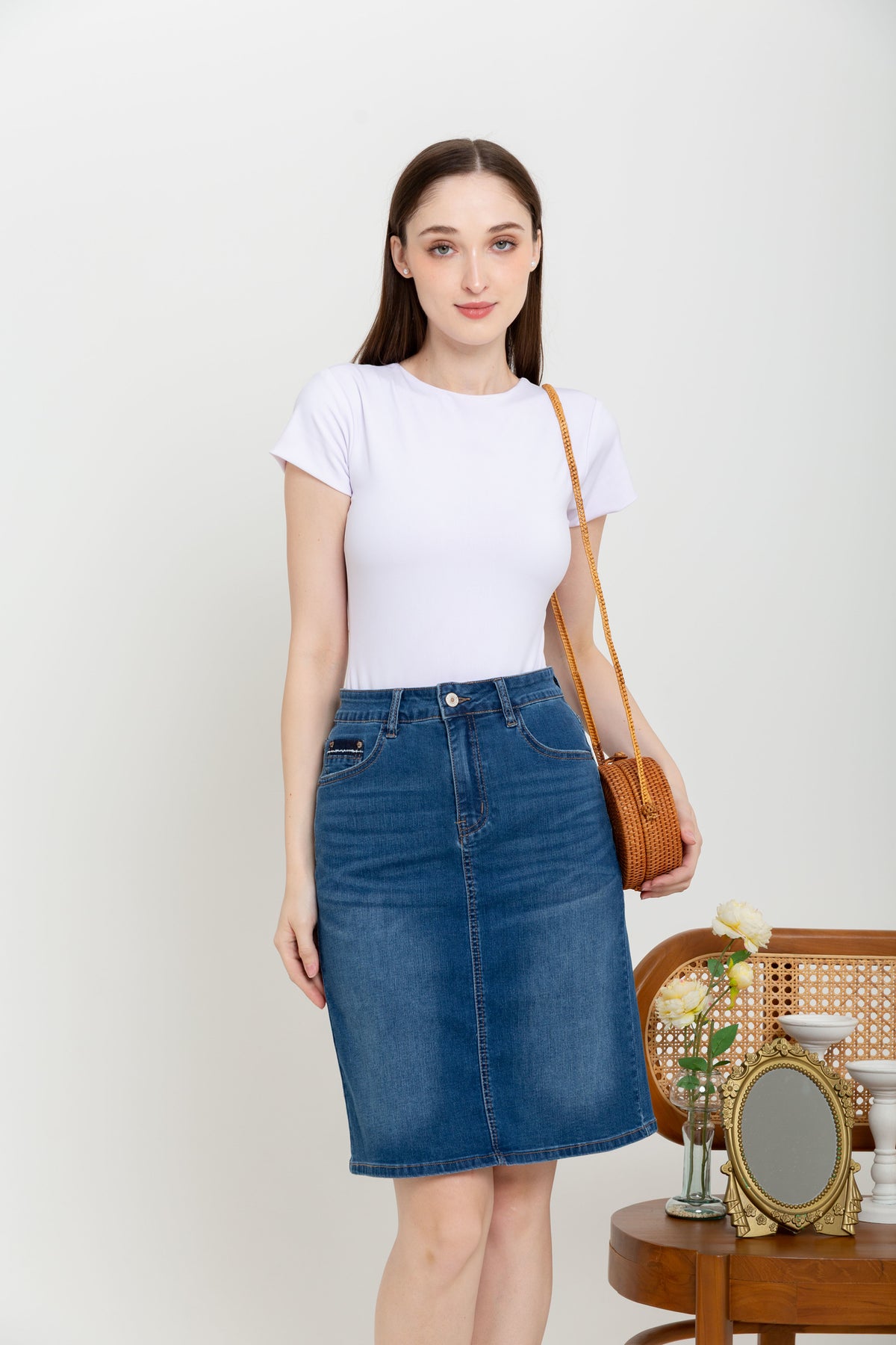 Skirt Dark Blue Jeans s428