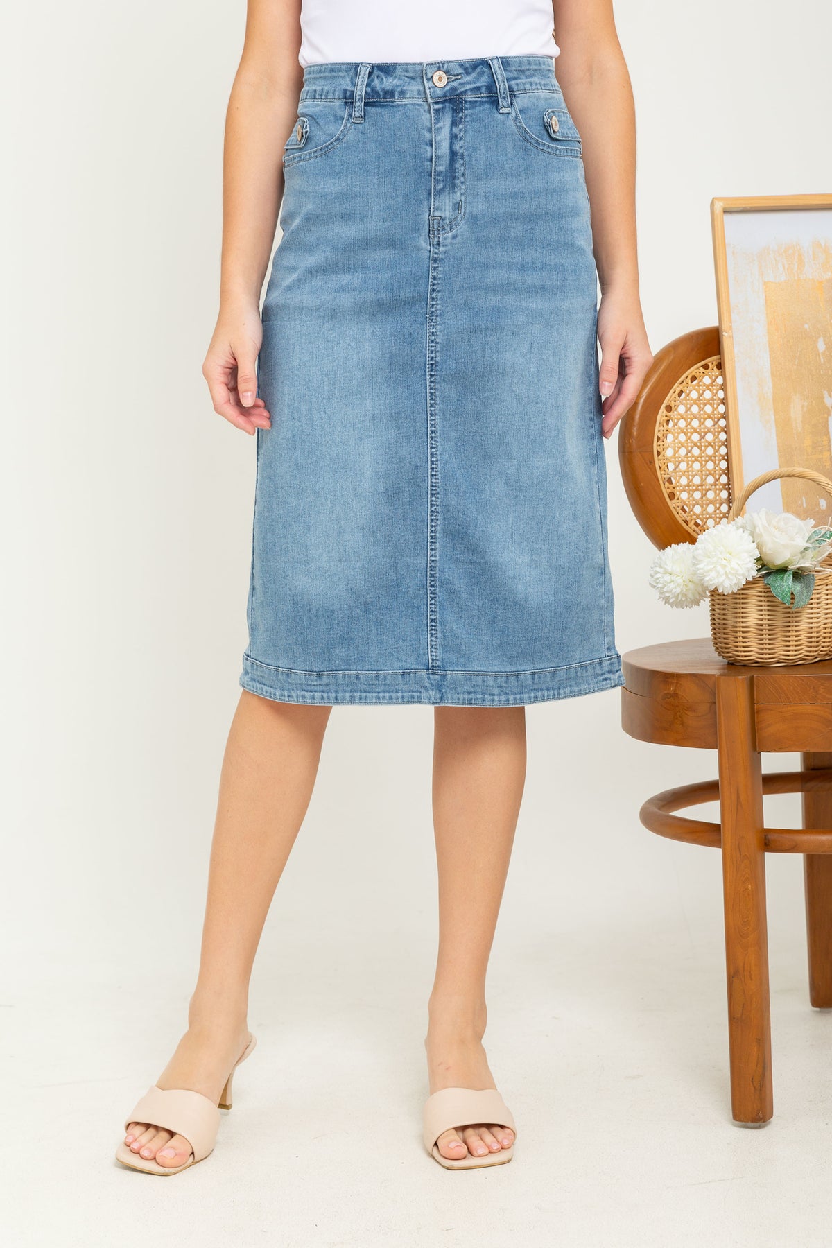 Skirt Light Blue Jeans s427